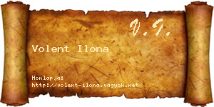 Volent Ilona névjegykártya
